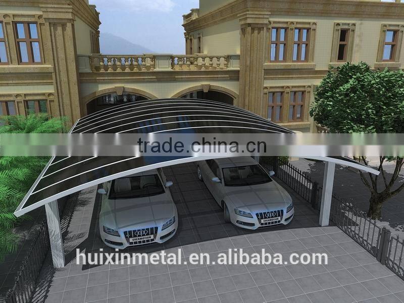 latest 2 car metal carport for motorcycle HX114