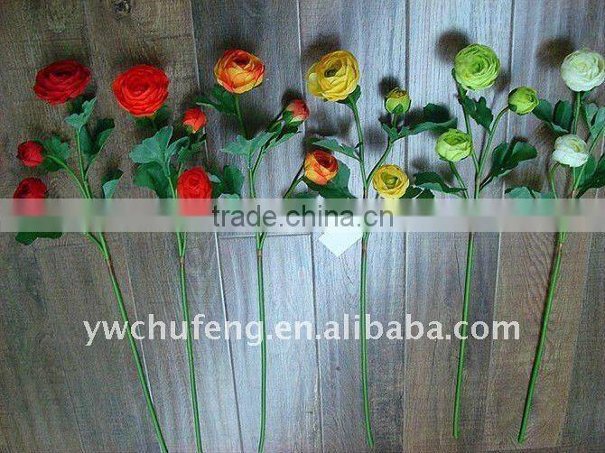 three central artificial camellia flower