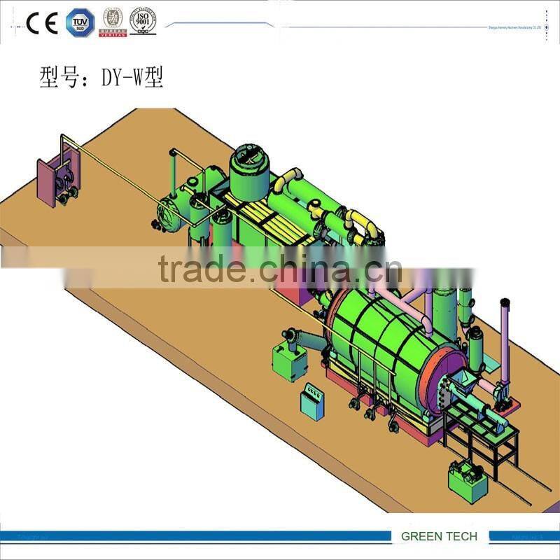 2014 Best selling environmental friendly waste tyre pyrolysis machine with ISO9001