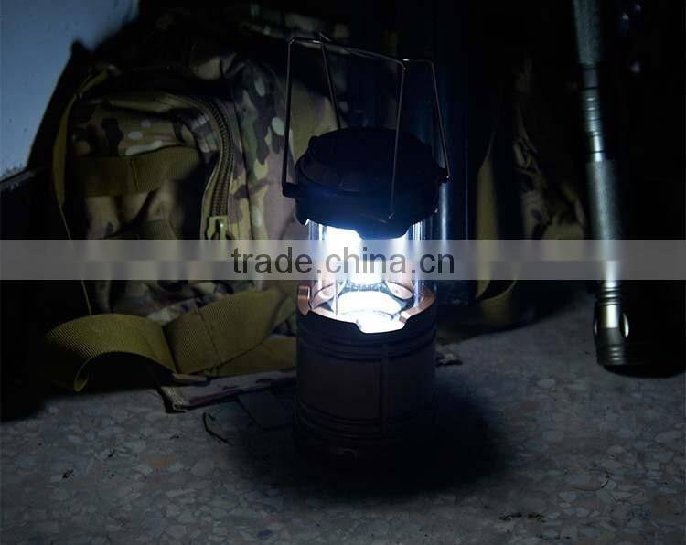 6 led camping lantern rechargeable solar power led camping lantern