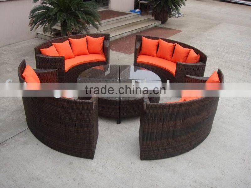 Round Rattan Outdoor Dining Set