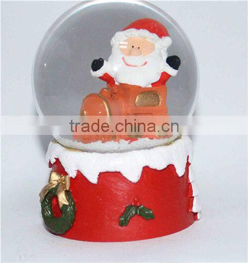 Electric snow globe santa claus
