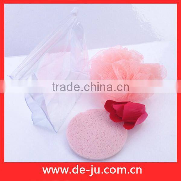 Sponge Pink Soap Flower Small Gift Bag Bath Set