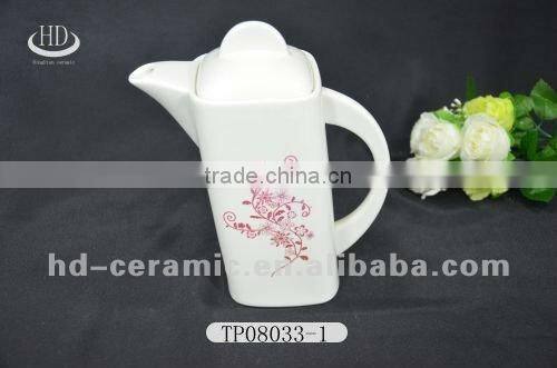 decal ceramic tea pot