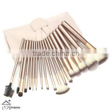 18pcs new style best rated travel personalized makeup brushes Rose Gold champagne