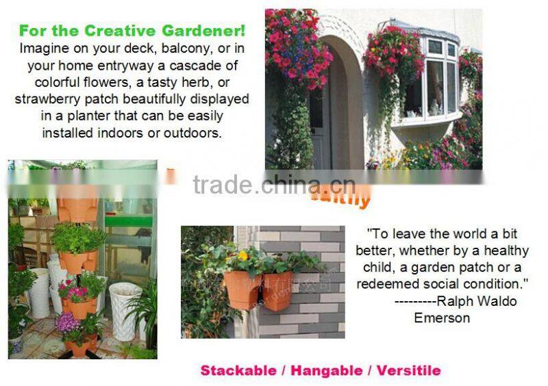 Stackable flower pot, vertical garden flower pot, wall decoration