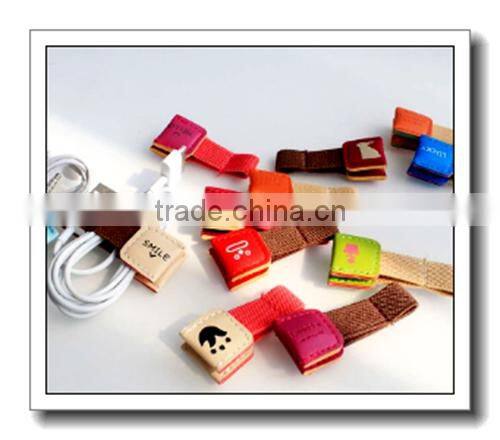 PU earphone cable winder,headphone winder,cable winder for wholesale