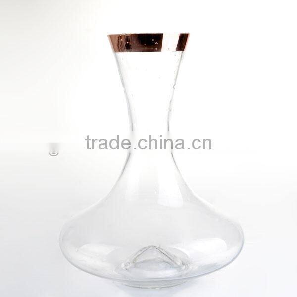 Rose gold electroplating of mouth wine decanter