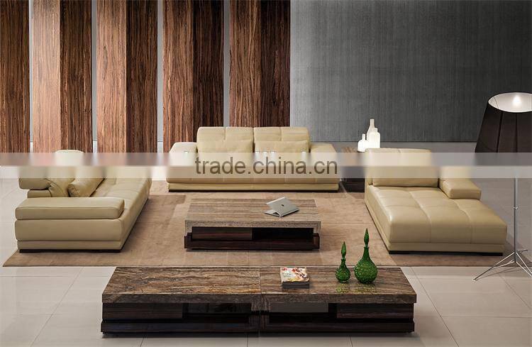 luxury home furniture brighted colored italian leather sofa set