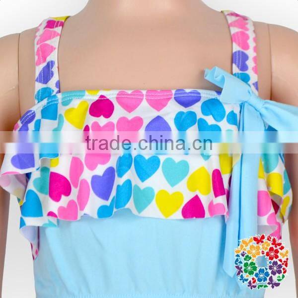Baby 2 Piece Swimsuit Rainbow Heart Girls Bathing Suit