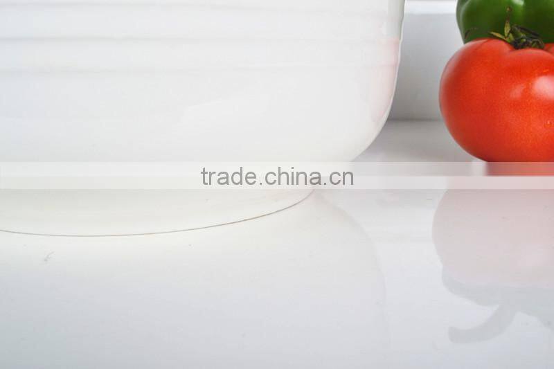 8"Porcelain pot suitable for microwave with glass lid