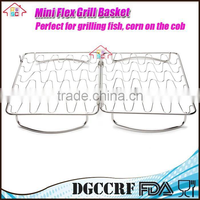 Grill Basket BBQ Accessory for Fish Meat Vegetable