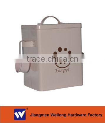 Metal box for pet food
