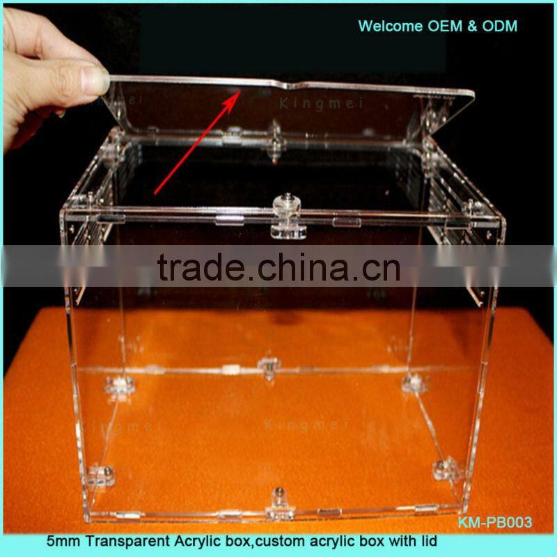 5mm transparent acrylic box with lid