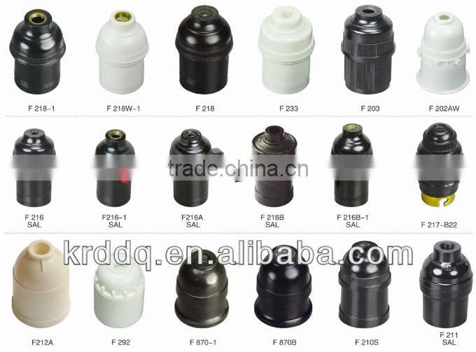 E27 bakelite black lampholder with switch/electric light socket