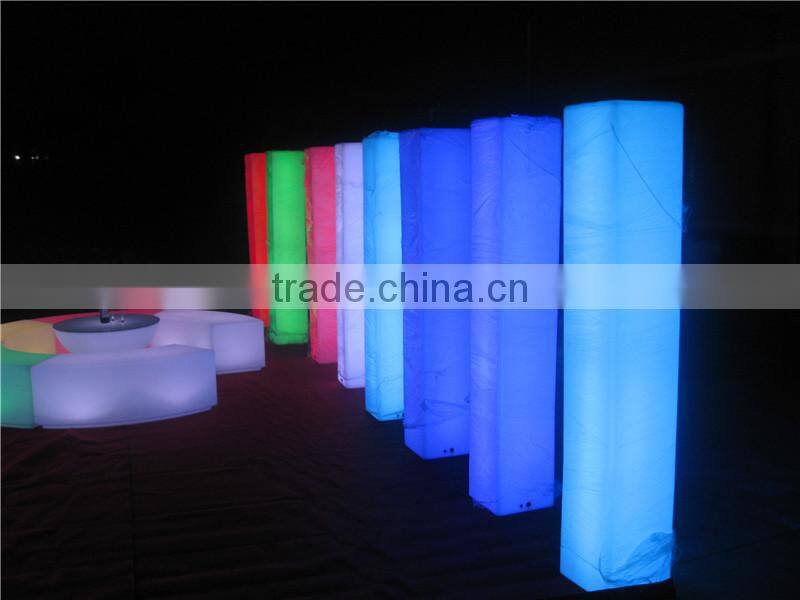 Flashionable color changing rechargeable battery event decoration led column