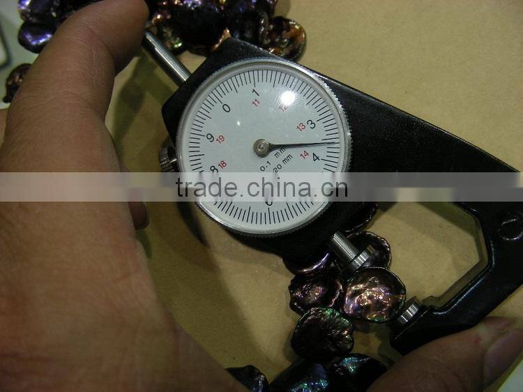 3-4mm black reborn freshwater pearl strand