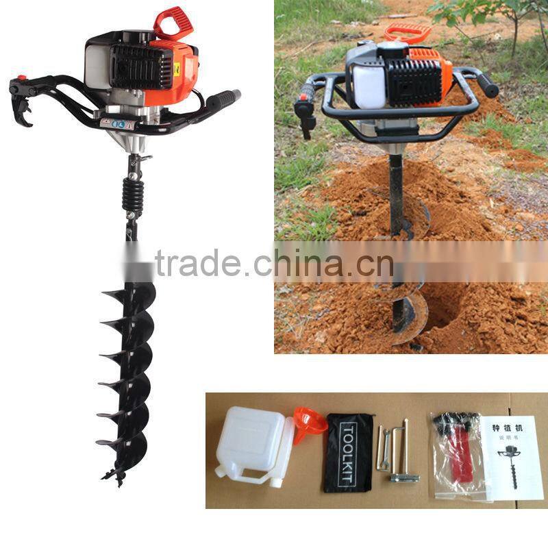 52cc 1700w Hand-Held Soil Hole Drilling Machine Earth Auger Portable Manual Fence Post Hole Digger