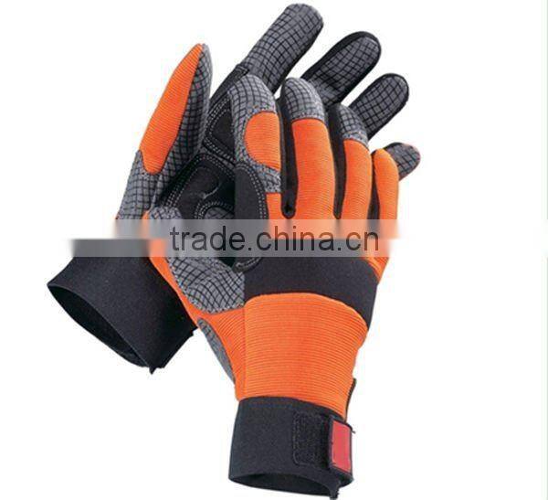 Stretch fabric auto mechanical industrial tool gloves