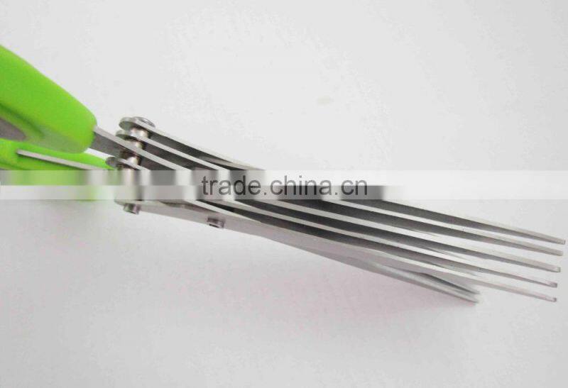 LFGB Stainless Steel 5 Layer Herb Scissors