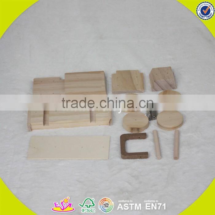 2017 new products educational wooden kids diy toy W03B051