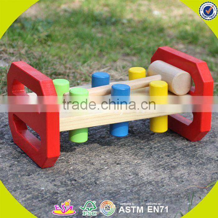 wholesale new fashion knocking toys for kids wooden hammer and pegs toy W11G008