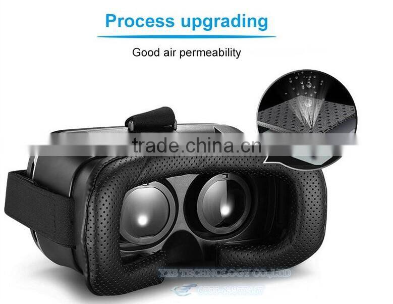 VR Headset with 3D Glasses VR Box with Remote Control V6 42mm Lenses 4.5 - 6 Inch