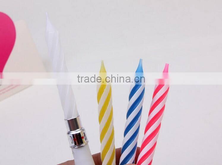 Factory Music Colour Screw Thread Birthday Candle