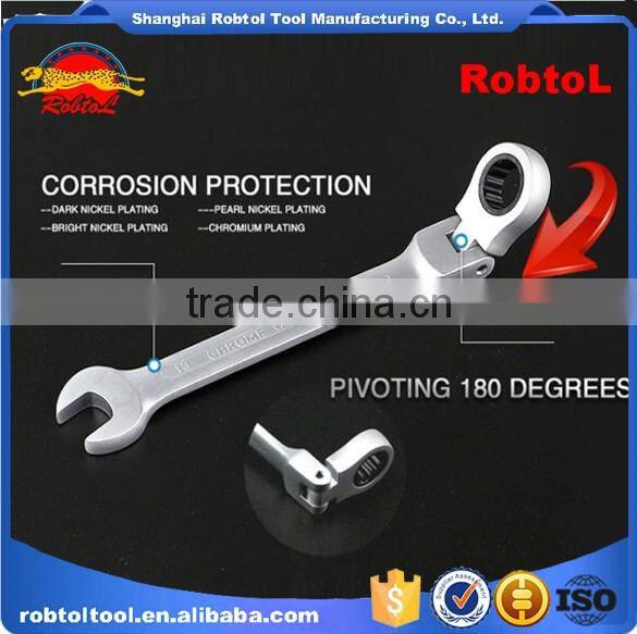 10mm ratchet wrench Flexible head Gear Spanner Combination Torque Chrome Vanadium Auto Repair Two way