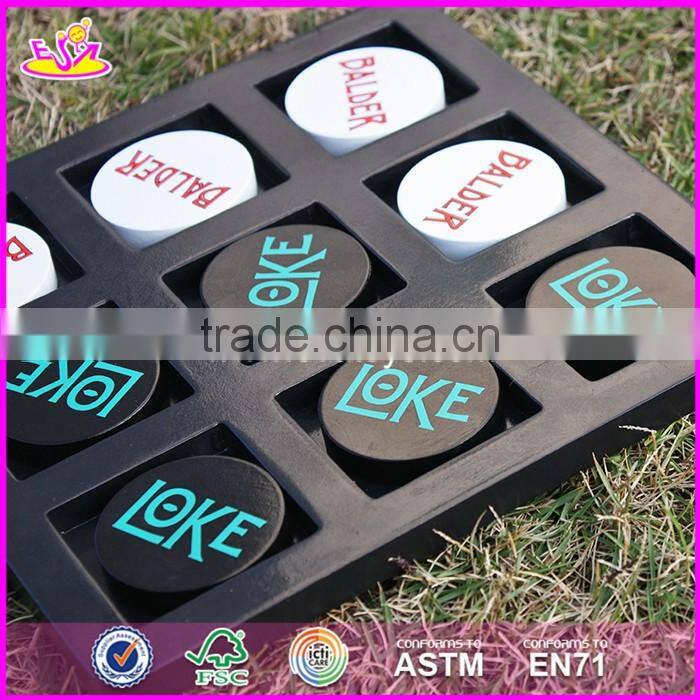 2017 New design children educational wooden noughts and crosses game W01B036