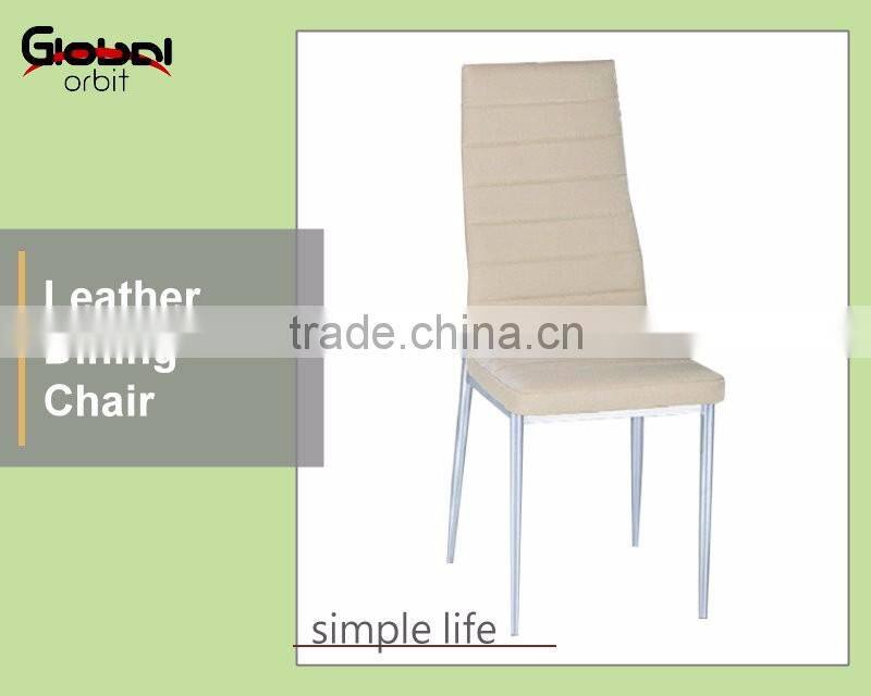 Upholstered Metal Leg Black Dining Room Furniture Dining Stool Leather Chair