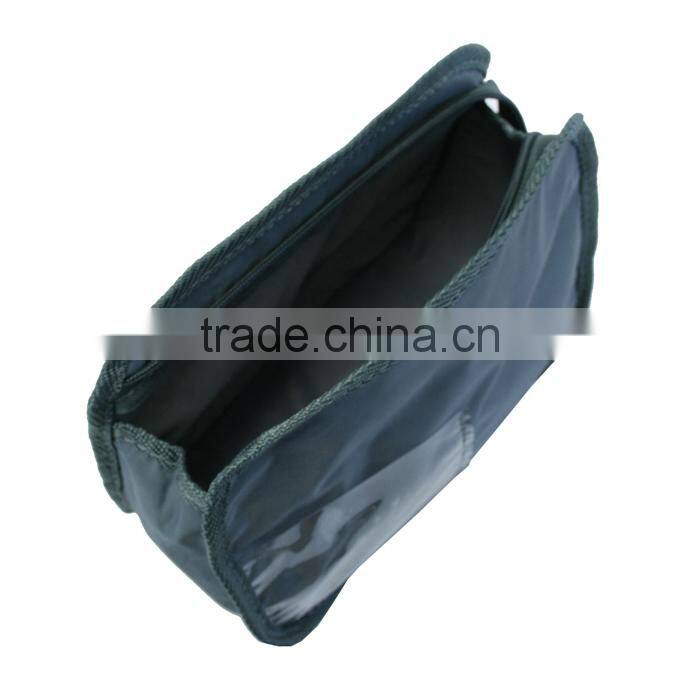 travel makeup vanity bag, foldable hanging cosmetic bag with ID Holder Back