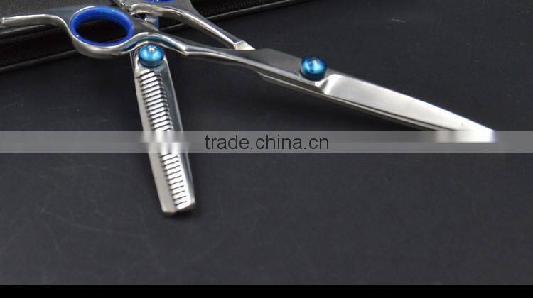 QJ-JC111stainless steel scissros with color finger insert hair scissors