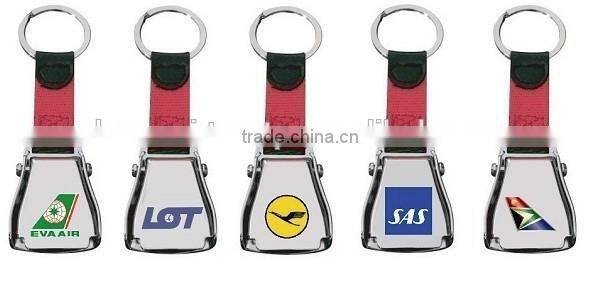 Custom Logo Mini Aircraft Buckle Seatbelt Keychain for Star Alliance Airlines Corporate Gift & Merchandise