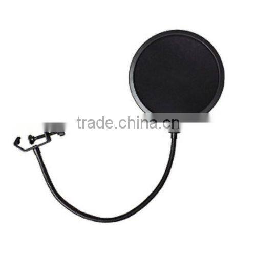 Double Layer Studio Microphone Mic Wind Screen Mask Gooseneck Shield Pop Filter