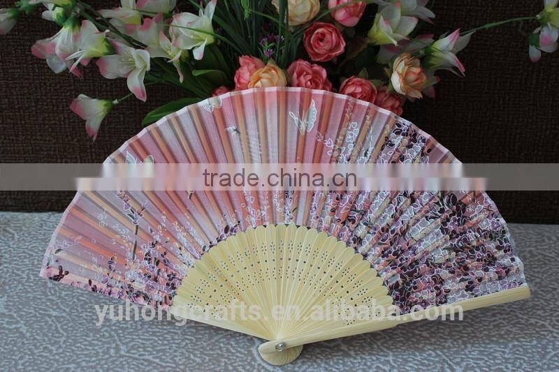 Anji Yuhong Factory wholesale silk Japanese fan