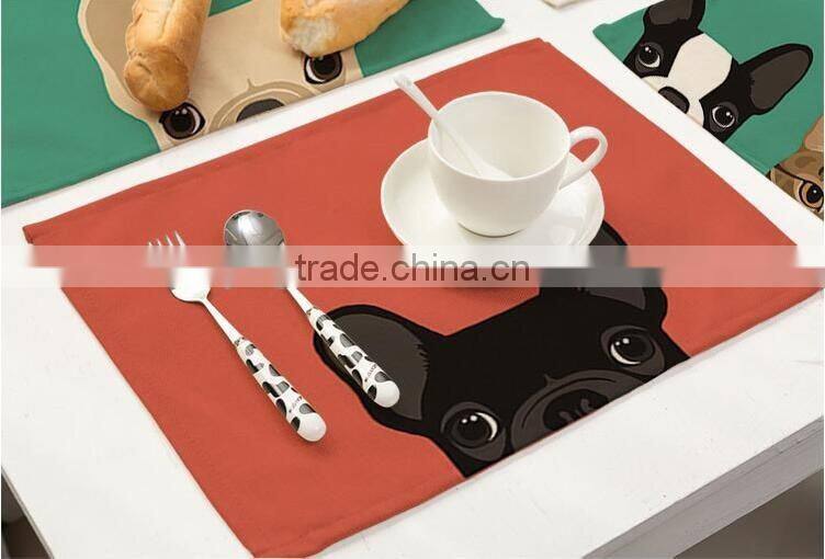 Animal Printing Table Dinner Napkin Linen Cotton Folding Design For Home Restuarant Decoration Pieces