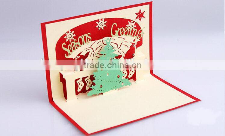 3D Christmas Tree Greeting Cards Handmade Decoration Greeting Card Wholesale
