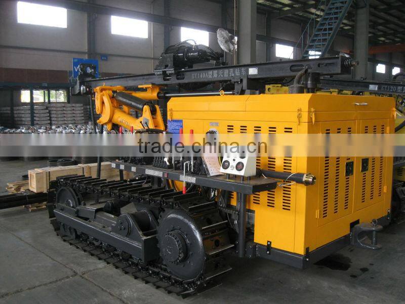 High efficiency powerful diesel granite drilling rig KY140A for borehole