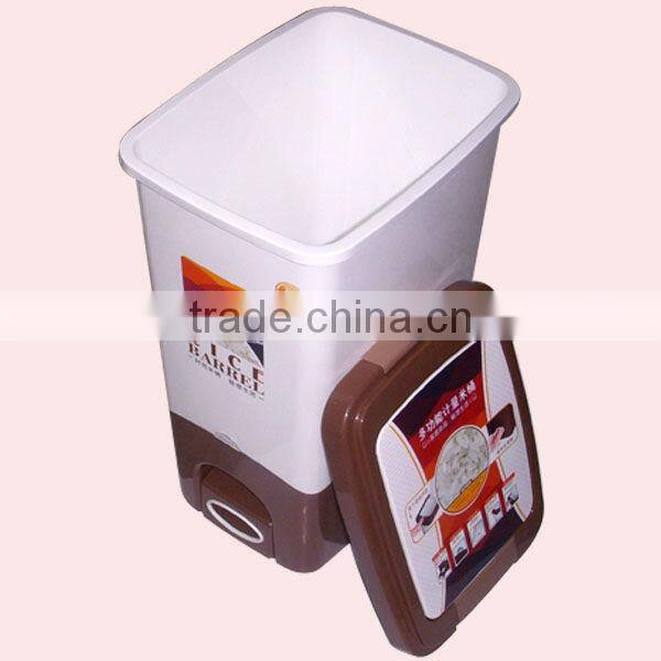 Large Capacity Plastic Rice Measuring Storage Box Container