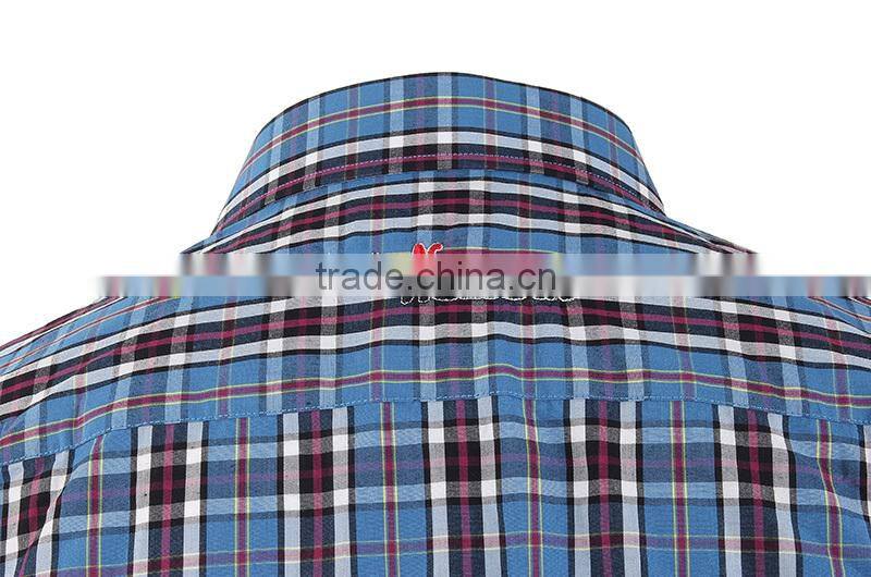 latest classic fashion checked casual T shirt