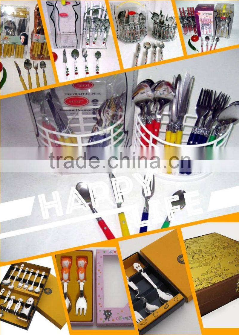 18/8 luxury royal silver color 4pcs restaurant tableware;cutlery bulk buy from china