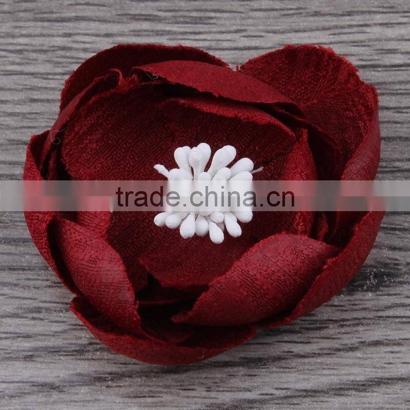 mini fabric flower clip for kids hair accessories