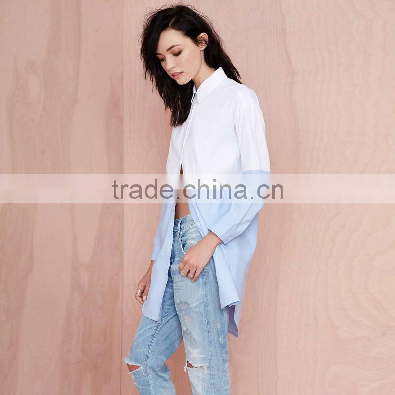 New fashion women long shirt wholesale price