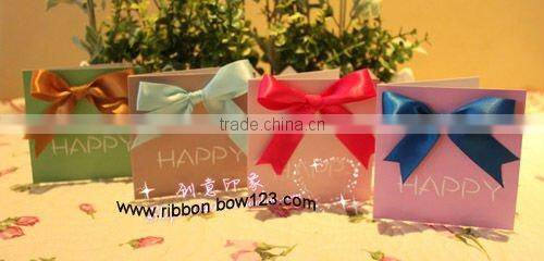 black ribbon pull bow for invitations card