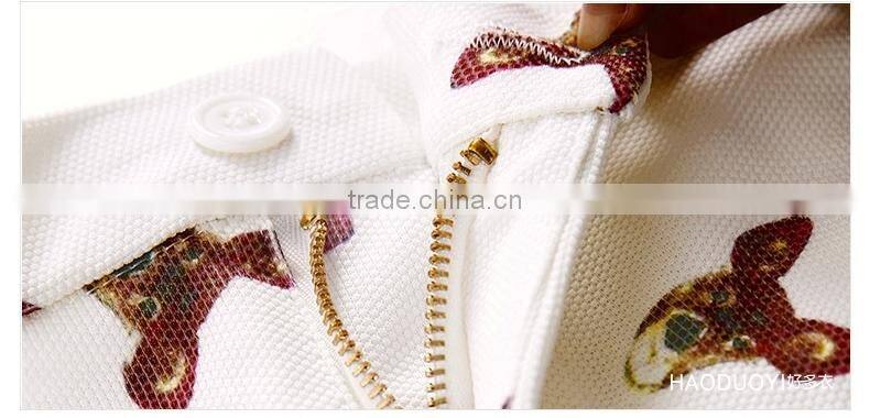 lively short printed with cartoon pattern pants