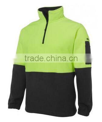 100% POLYESTER 280GSM SAFETY PULLOVER Hi VIS POLAR FLEECE JACKET