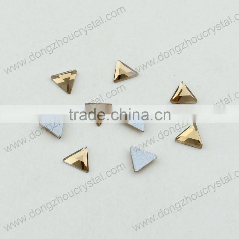 DZ-1010 triangle shape flat back crystal glass stones for jewelry making