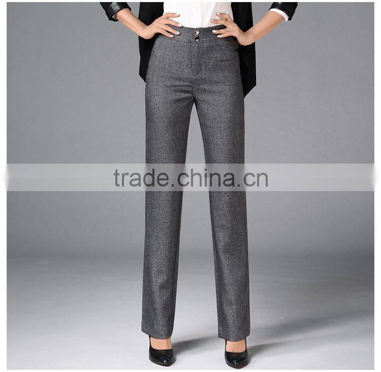 2017 spring and autumn new high waisted skinny pants occupation suit pants middle-aged straight pants custom