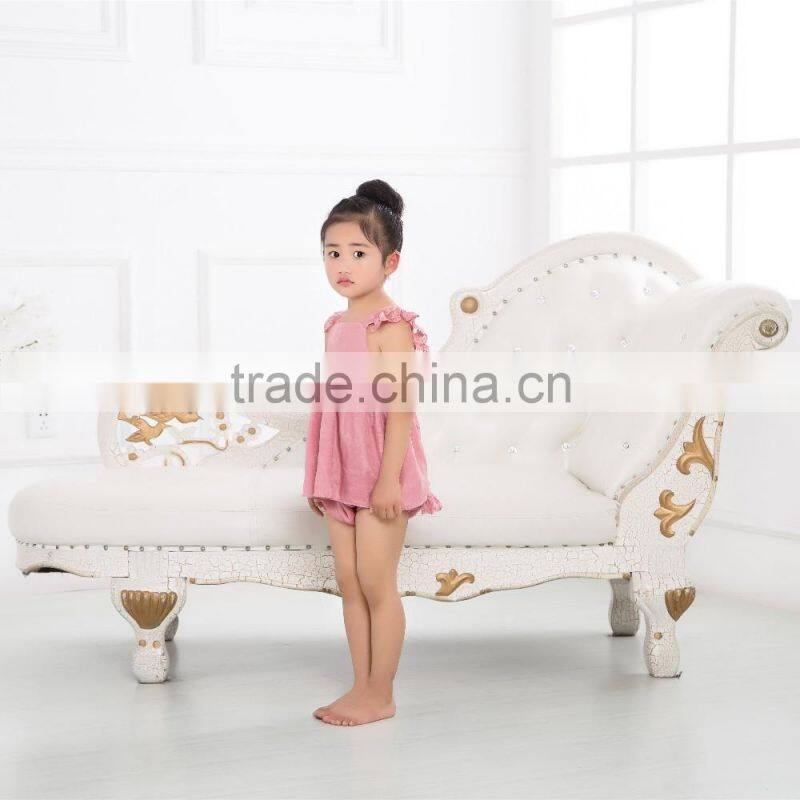 High quality beautiful baby girls 2 pcs outfits,lace soft 2pcs outfits